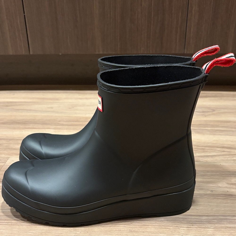 Hunter Matte Black Ankle Boots - Picture 2 of 3